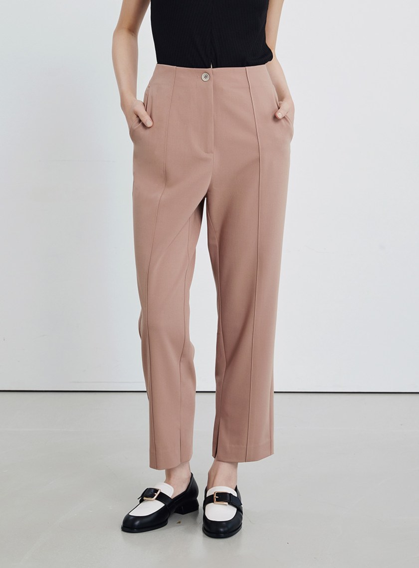 俐落內開衩錐形西裝褲